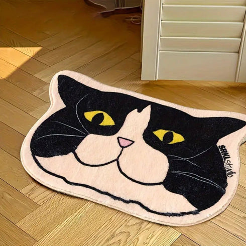 フェイクカシミヤ 猫型 滑り止めマット - ナショナルマート通販